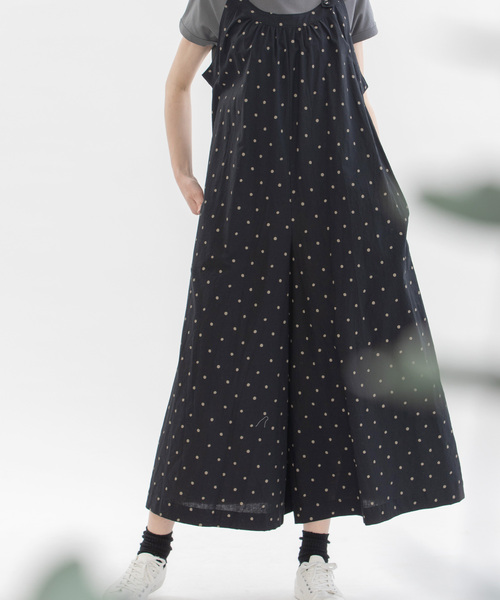 nop de nod サロペット オーバーオール リネンコットン Polka