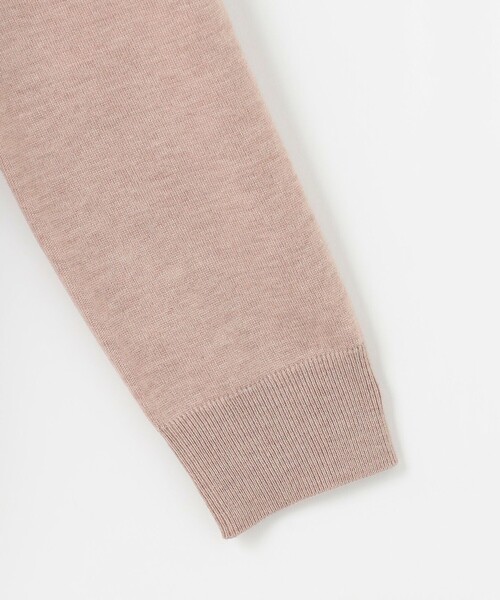 カーディガン 「洗える」WORSTED WOOL BLEND ポロ襟付き カーディガン レディース カーディガン 「洗える」WORSTED WOOL BLEND ポロ襟付き
