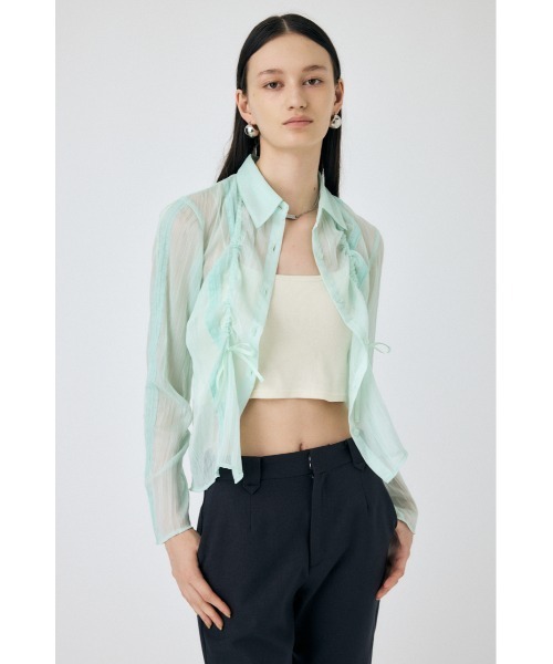 ブラウス シャツ LACY TAPE SHEER シャツ レディース