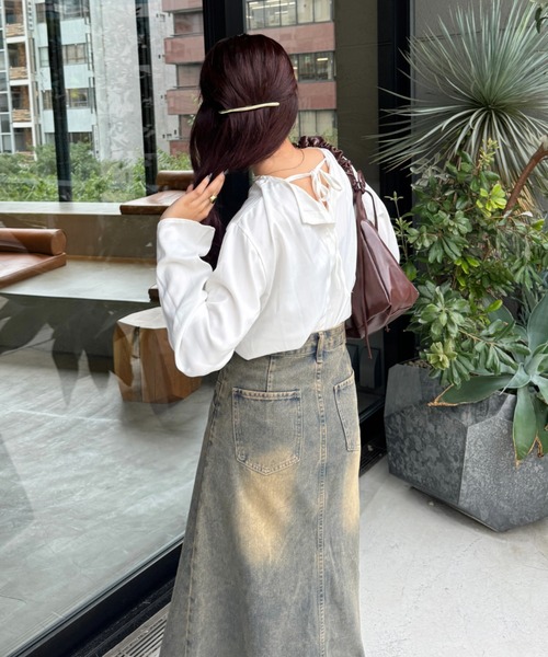 efill tシャツ バック オープン ブラウス レディース : ZOZOTOWN Yahoo