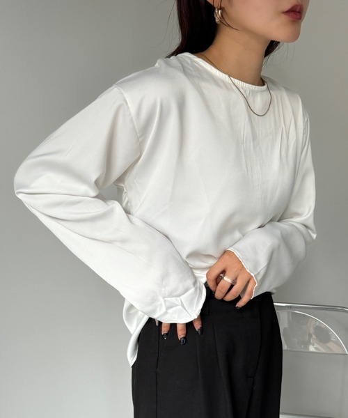 efill tシャツ バック オープン ブラウス レディース : ZOZOTOWN Yahoo