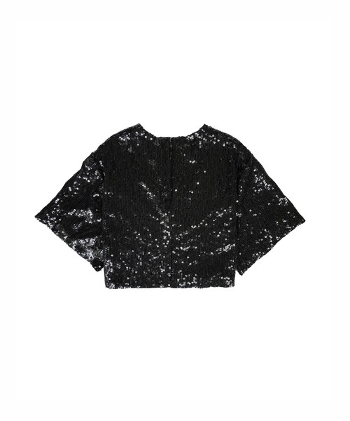 MSGM トップス スパンコールジャガード レーストップス レディース 