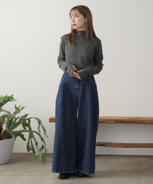 tシャツ ADAWAS/アダワス SHEER CASHMERE TOP シアーカシミヤトップ レディース ADAWAS tシャツ ADAWAS/アダワス SHEER CASHMERE TOP シアー