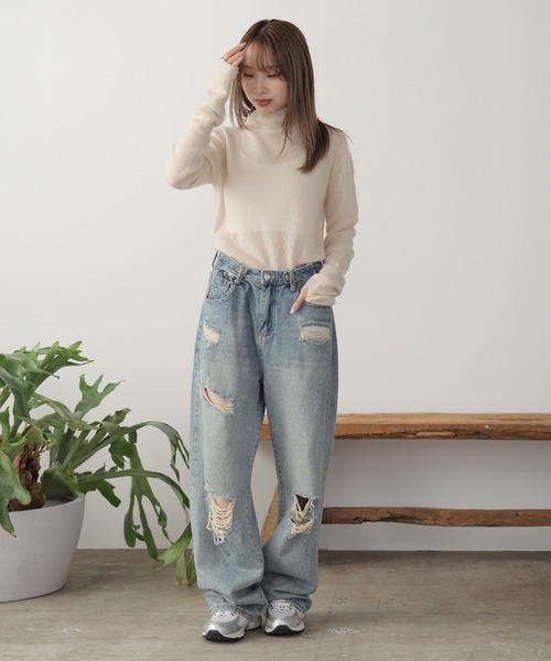 tシャツ ADAWAS/アダワス SHEER CASHMERE TOP シアーカシミヤトップ レディース ADAWAS tシャツ ADAWAS/アダワス SHEER CASHMERE TOP シアー