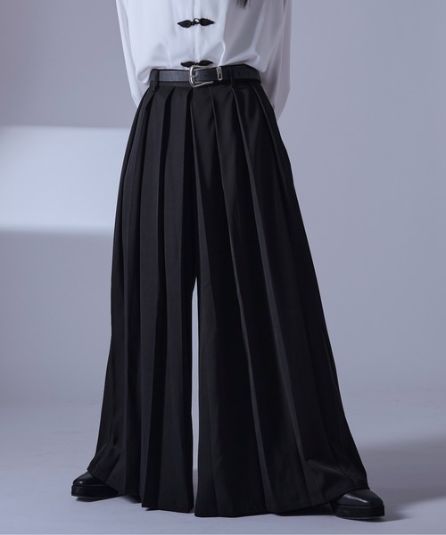 Ellno Loset（エルノロゼット） ワイドパンツ パンツ ハカマプリーツ