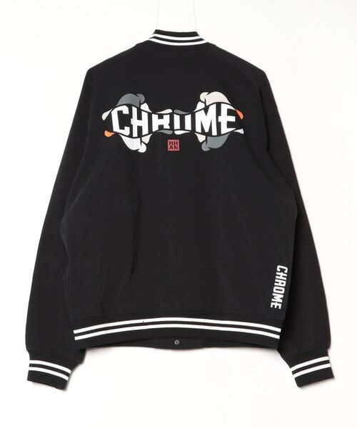 【新品同様】スタジャン　ブラック　野球ジャンバー　クロム　Mサイズ CHROME（クローム） スタジャン 「 」ULTRA STRETCH STADIUM JACKET