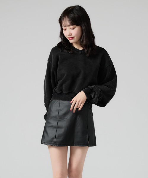 Chick トレーナー スウェット Vintage Like Short V-neck Sweat