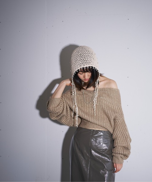 ニット セーター 2way twinkle knit レディース