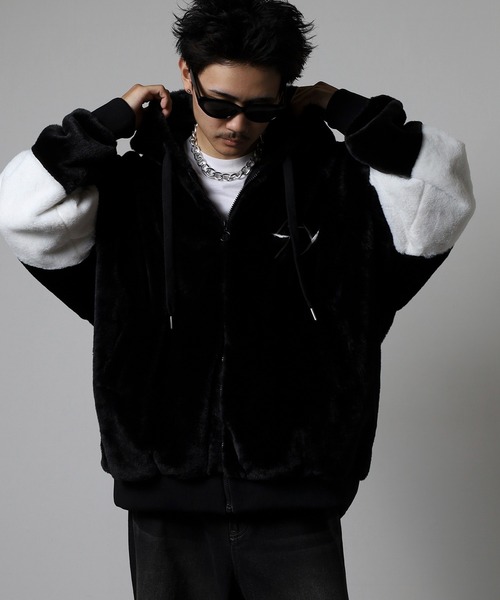 RE730 ブルゾン アウター Eco Fur Cat Ear Blouson Hoodie