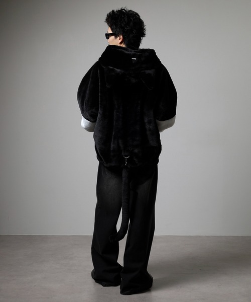 RE730 ブルゾン アウター Eco Fur Cat Ear Blouson Hoodie