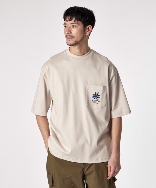 Malbon クリーム色 Tシャツ Lサイズ LANVIN en Bleu tシャツ 「LANVIN ESSENTIAL」BERGER / ”マルグリット