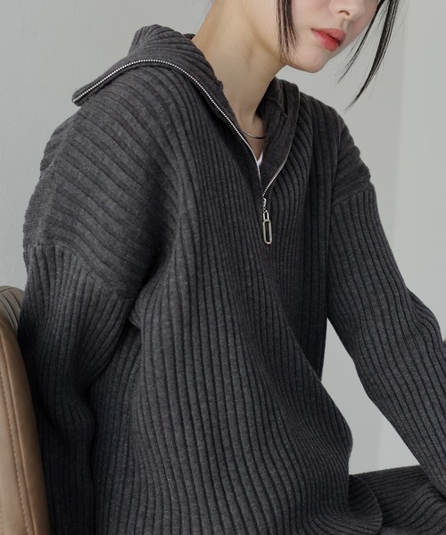 J.jane ハーフジップアップ シフォンスリーブ Long sleeves | プレミアムゴルフウェア J.JANE Japan