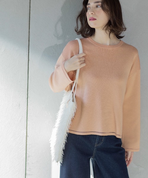 【完売‼️】シアー DOUBLE ライン ラメニット シアー Double ライン ラメニット