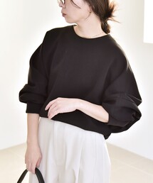 quaranciel トレーナー スウェット 「洗濯機可能」ポンチ バックジップ