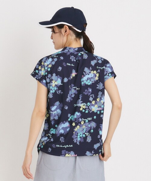 DESCENTE GOLF フラワープリントUVモックネック半袖カットソー DESCENTE GOLF フラワープリントUVモックネック半袖カットソー 商品の