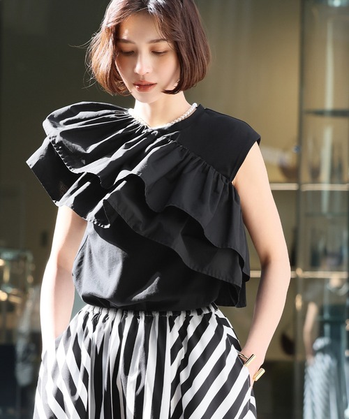 ELFRANK tシャツ マルチフリルカットソー「取り外し可能/洗える