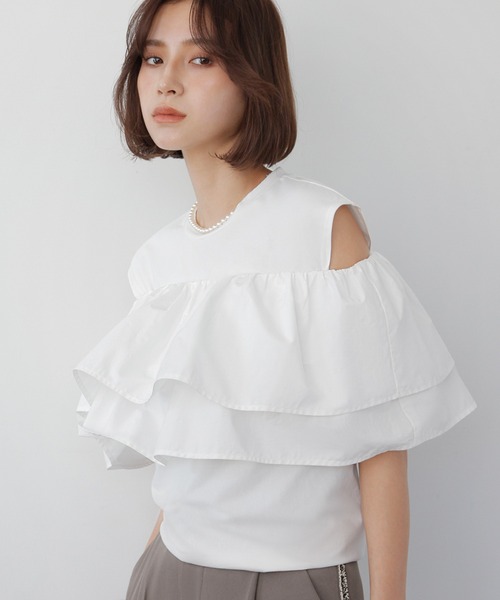 ELFRANK tシャツ マルチフリルカットソー「取り外し可能/洗える