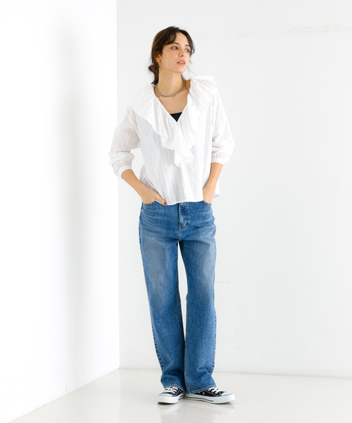 タグ付新品未使用　ROUge Vif リネン　麻　ブラウス　定価18700円 Rouge vif la cle ブラウス シャツ 「Le Melange/ル・メランジュ