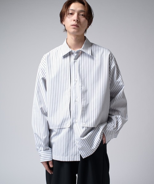 ルイス　lui's Neucon ニューコン バンドカラーロングシャツ Lui's（ルイス）の「【Neucon / ニューコン】ダブルポケット