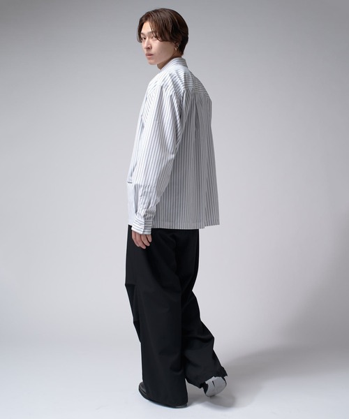 D221663 Lui's ストライプ ジップアップシャツ D221663 Lui's