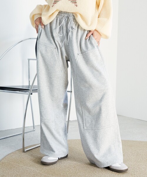 スウェットパンツ ジャージ PUBLUX/パブリュクス ダブルニー ワイド スウェット イージーパンツ　限定展開 レディース | PUBLUX | 15