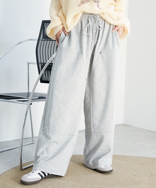 スウェットパンツ ジャージ PUBLUX/パブリュクス ダブルニー ワイド スウェット イージーパンツ　限定展開 レディース | PUBLUX | 13