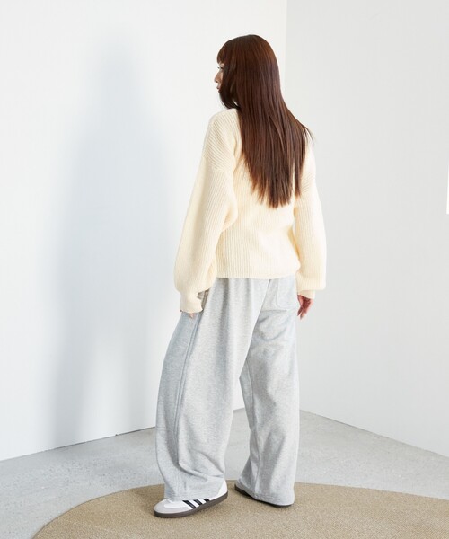 スウェットパンツ ジャージ PUBLUX/パブリュクス ダブルニー ワイド スウェット イージーパンツ　限定展開 レディース | PUBLUX | 10