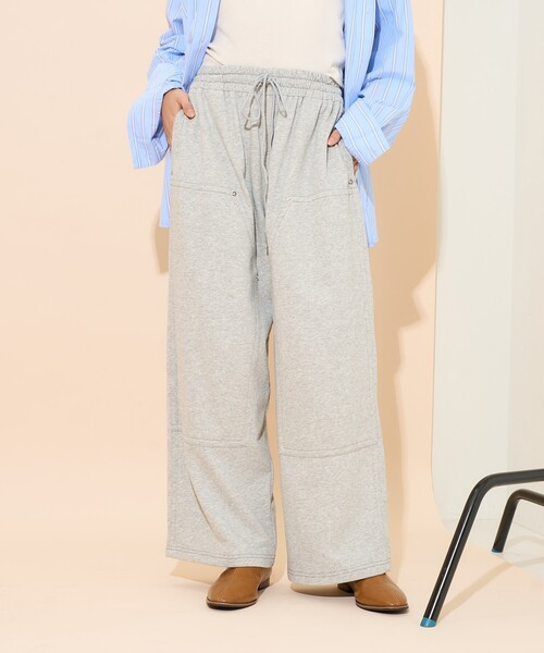 スウェットパンツ ジャージ PUBLUX/パブリュクス ダブルニー ワイド スウェット イージーパンツ　限定展開 レディース | PUBLUX | 09