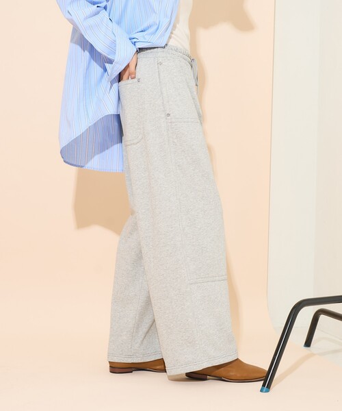スウェットパンツ ジャージ PUBLUX/パブリュクス ダブルニー ワイド スウェット イージーパンツ　限定展開 レディース | PUBLUX | 06