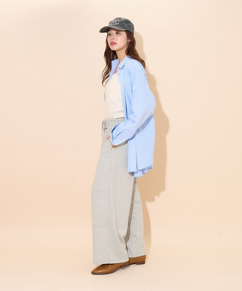 スウェットパンツ ジャージ PUBLUX/パブリュクス ダブルニー ワイド スウェット イージーパンツ　限定展開 レディース | PUBLUX | 04