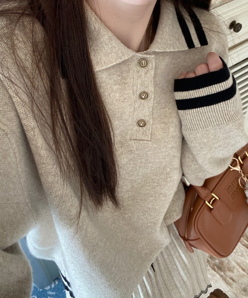 【新品S】プライムニット　セットアップ　長袖ポロシャツ＆プリーツスカート 新品S】プライムニット セットアップ 長袖ポロシャツ＆プリーツスカート