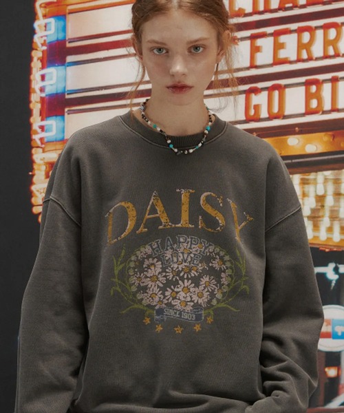 トレーナー スウェット A'GEM/9 × .kom 「CPGN STUDIO/コンパーニョ」 Daisy Pigment Sweatshirt/デイ KOM トレーナー スウェット A'GEM/9 × .kom 「CPGN STUDIO
