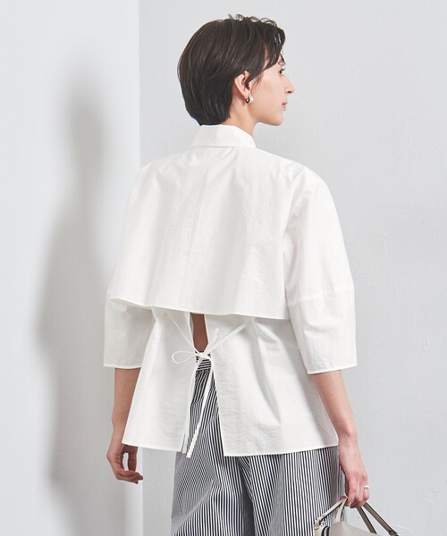 UNITED ARROWS ブラウス シャツ バックスリットリボン
