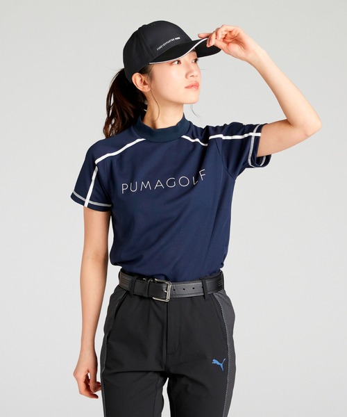 tシャツ PUMA プーマ ウィメンズ ゴルフ SB フロント グラフィック モックネック シャツ レディース PUMA tシャツ プーマ ウィメンズ ゴルフ SB フロント