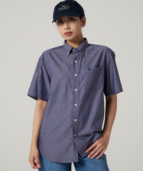 Eddie Bauer シャツ オックスフォード ボタンダウン 半袖シャツ