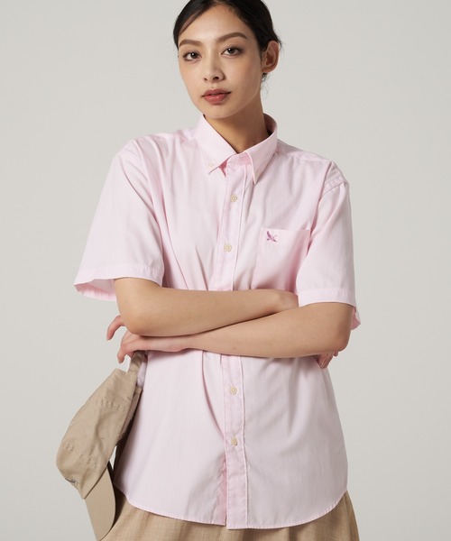 【G1075】Eddie Bauer 半袖ボタンダウンシ柄ャツ【2XL】総柄 90's Eddie Bauer 総柄 ボタンダウンシャツ 