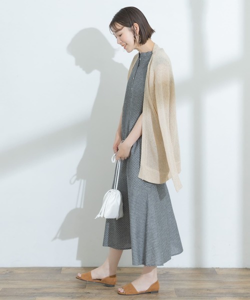 「F by ROSSO」 ノースリーブワンピース 36 ブラック レディース_画像4