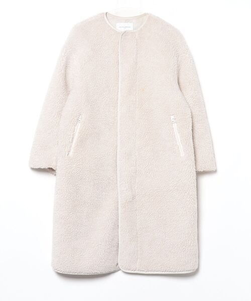 UNITED ARROWS（ユナイテッドアローズ） ノーカラーコート 36 ホワイト