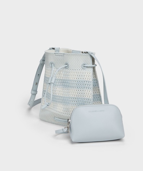 台湾 CHARLES&KEITH Ida ニットバケツバッグ CHARLES ＆ KEITH ショルダーバッグ バッグ Ida アイダ ニット