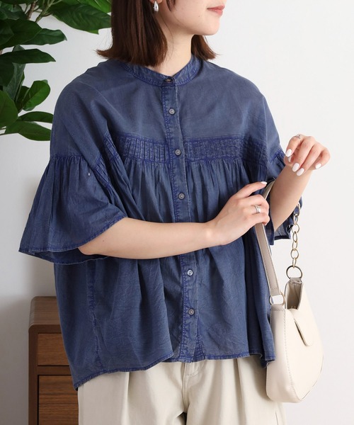 ブラウス シャツ Noia ケミカルウォッシュブラウス レディース Noia ブラウス シャツ ケミカルウォッシュブラウス レディース