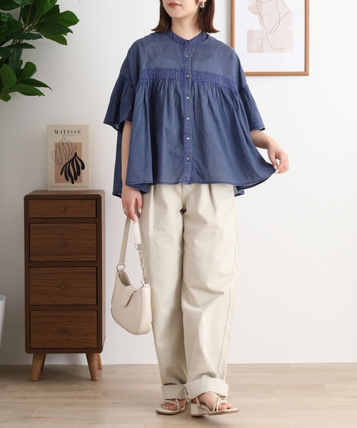 ブラウス シャツ Noia ケミカルウォッシュブラウス レディース Noia ブラウス シャツ ケミカルウォッシュブラウス レディース