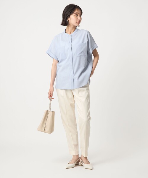 新品　green label relaxing ブリーズクールケープ ブラウス セール】Breeze Cool ケープ ブラウス -マシンウォッシャブル