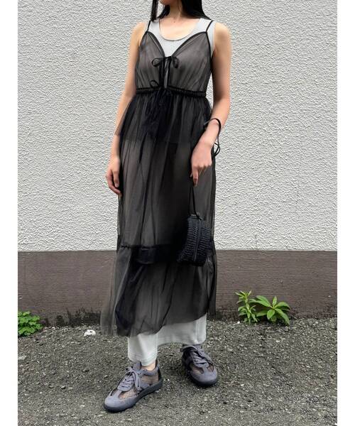 LAGUNAMOON（ラグナムーン） ワンピース レイヤードチュールキャミ