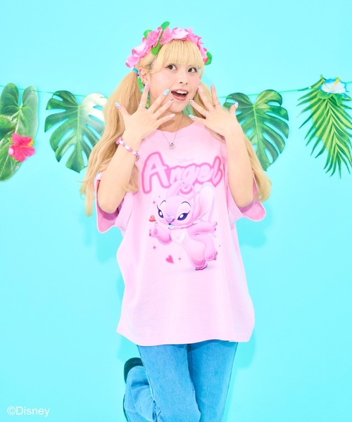 Seiney BLONDE tシャツ スティッチ＆エンジェル / ビッグT レディース