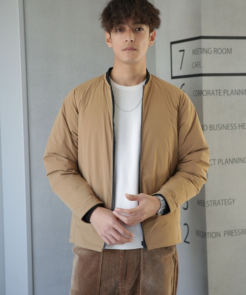 ナノユニバース 西川ダウン Nishikawa ノーカラー ジャケット M NANO universe（ナノ・ユニバース） ダウンジャケット「NISHIKAWA