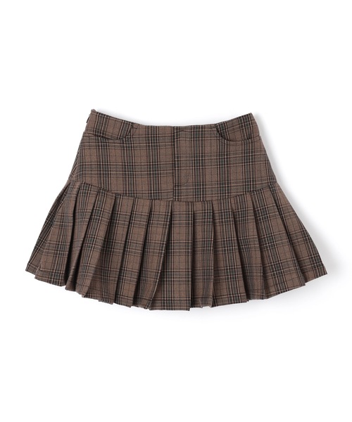 Ribbon pleats frill mini skirt チェック柄 M DOLLY スカート check ribbon pleats mini skirt/チェックリボン
