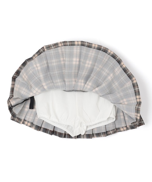 Ribbon pleats frill mini skirt チェック柄 M DOLLY スカート check ribbon pleats mini skirt/チェックリボン