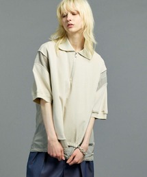 MAISON SPECIAL ブラックポロシャツ 半袖 MAISON SPECIAL(メゾンスペシャル)｜Short Length Polo Shirt