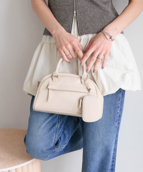 TRESOR by lana バックドレープジャケット　アイボリー LOWRYS FARM ショルダーバッグ バッグ ポーチツキボストンBAG