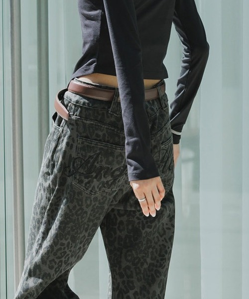 ★FANCY CLUB★レオパード ブーツカット パンツ FANCY CLUB パンツ CLUB/ファンシークラブ LEOPARD BOOTCUT